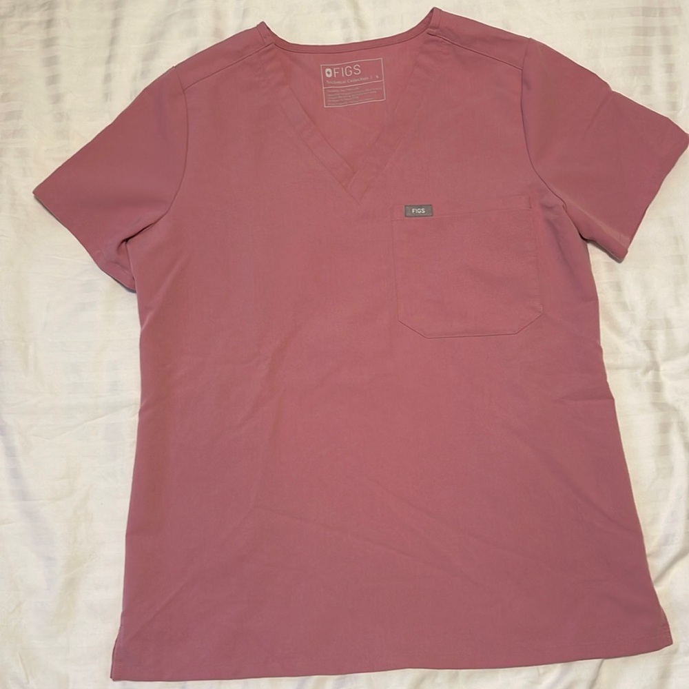 Pink Figs Scrub Top